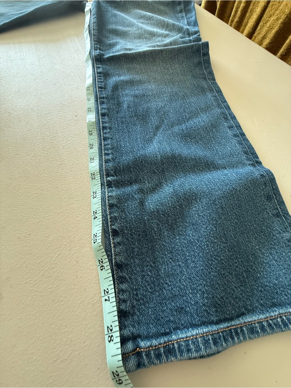 torrid High Rise Straight-Leg Elastic Waist Denim Jeans in Medium Wash Blue - Picture 7 of 14